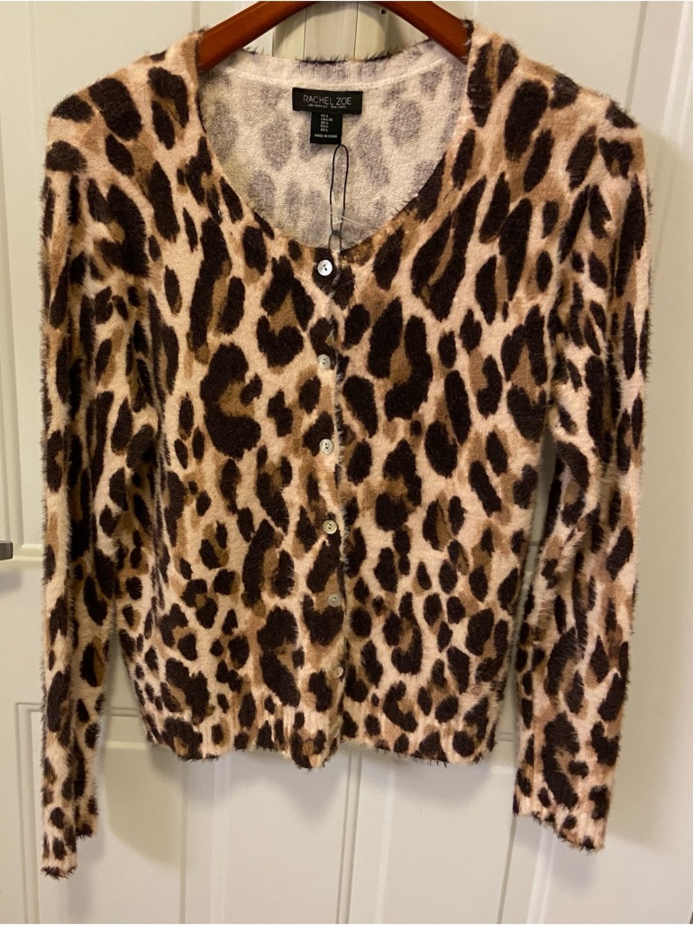 🐆 Rachel Zoe Leopard Print Cardigan Sweater 🐆